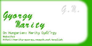 gyorgy marity business card